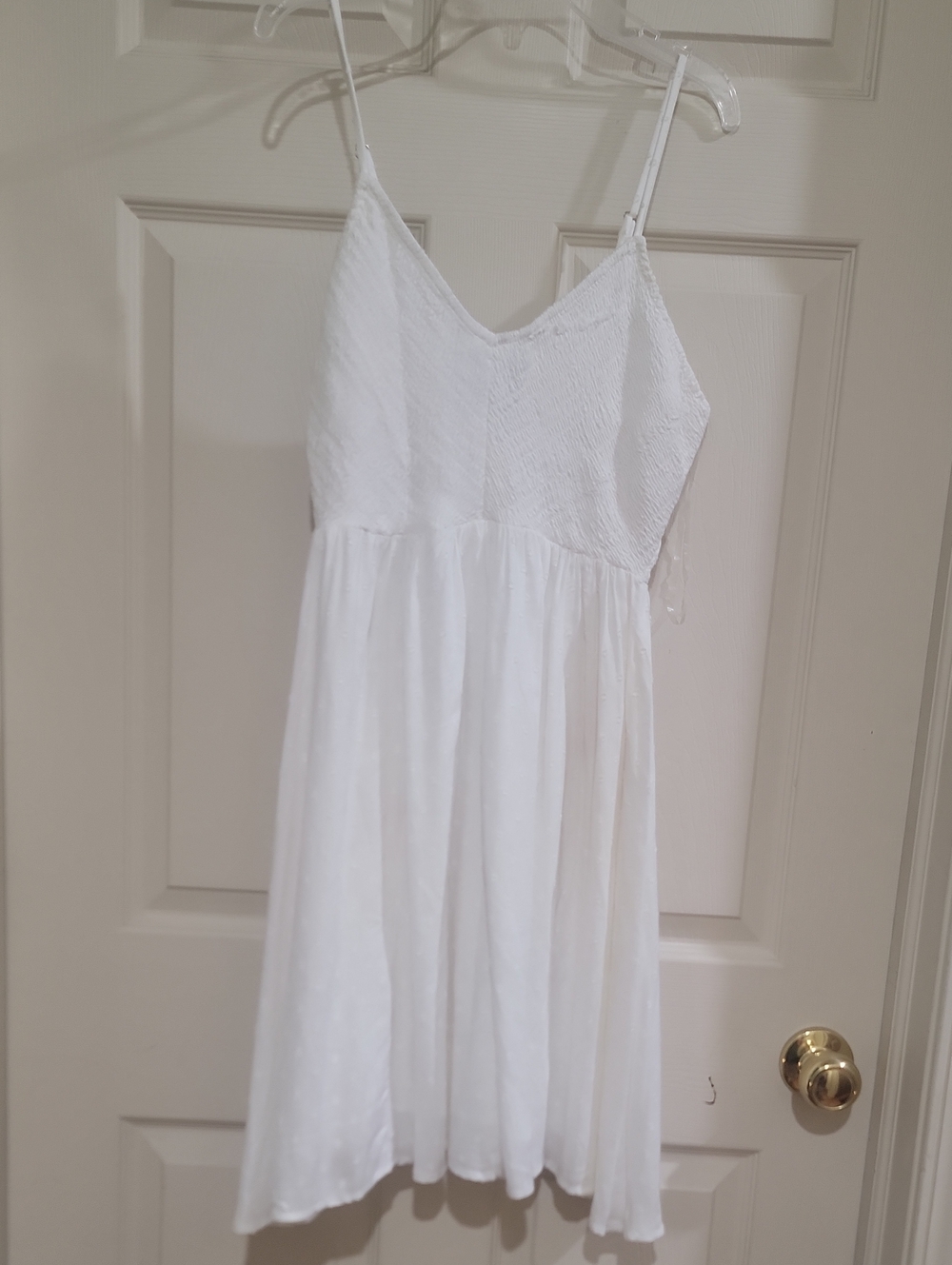 Angie White Spaghetti-Strap Sundress